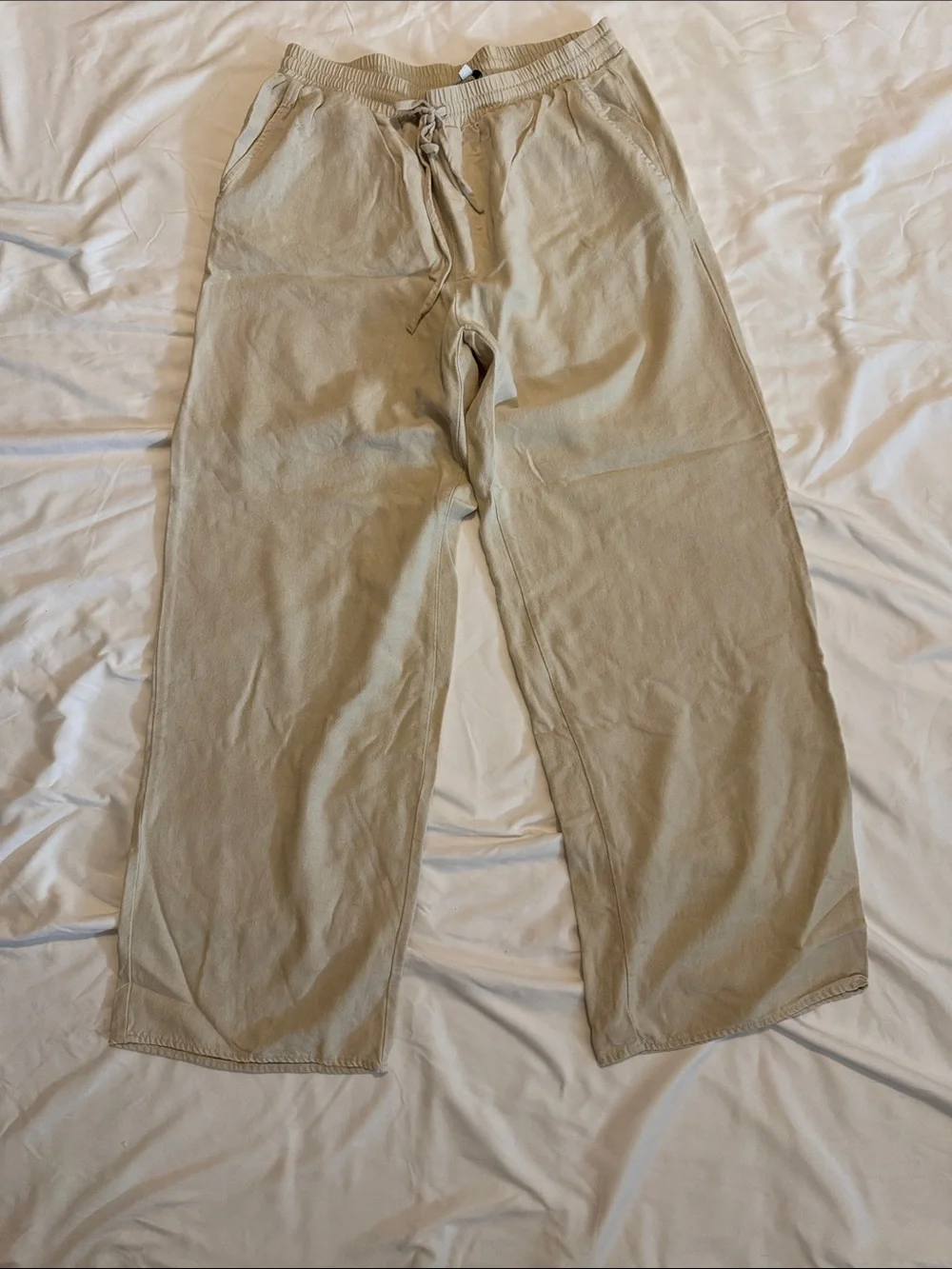 Men's Drawstring Casual Pants in Beige